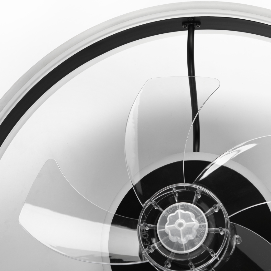 LED Dimbaar plafondlamp met ventilator APOLLO LED/38W/230V zwart + afstandsbediening