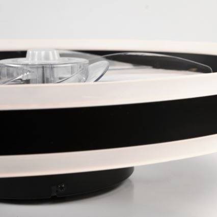 LED Dimbaar plafondlamp met ventilator APOLLO LED/38W/230V zwart + afstandsbediening
