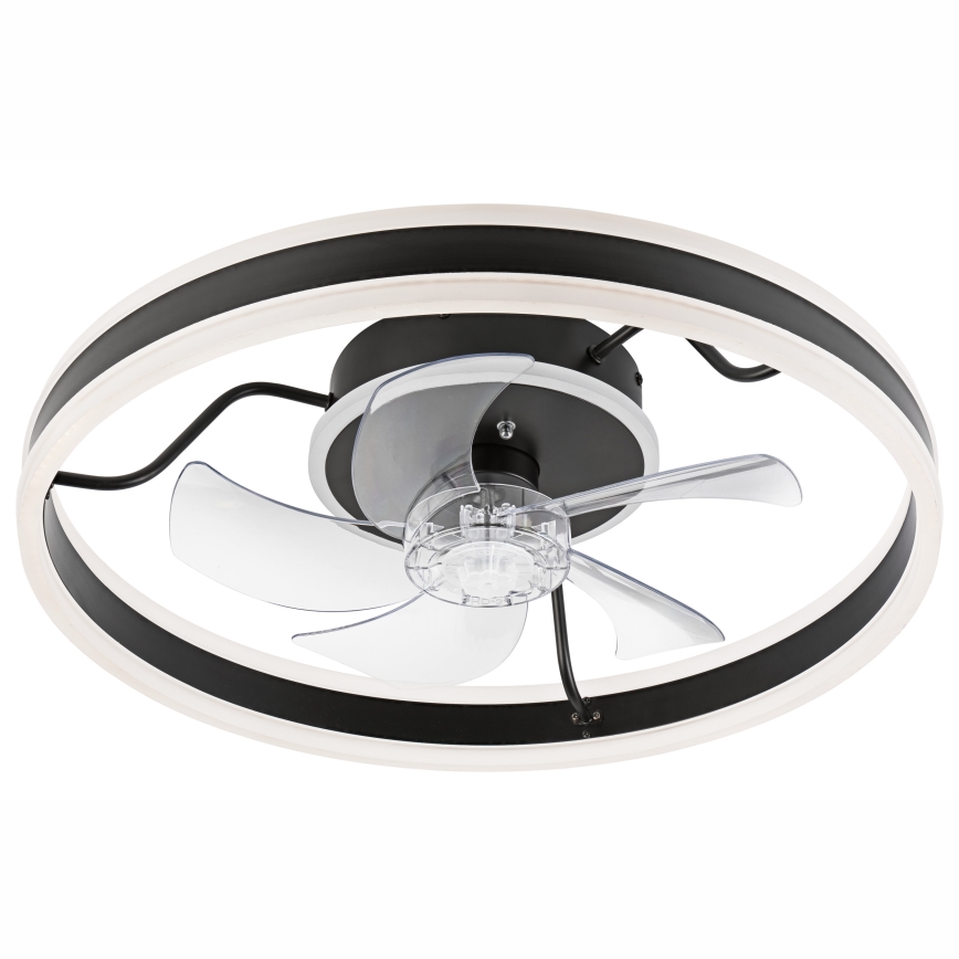 LED Dimbaar plafondlamp met ventilator APOLLO LED/38W/230V zwart + afstandsbediening