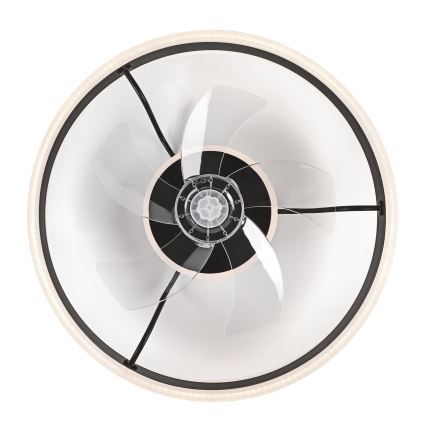 LED Dimbaar plafondlamp met ventilator APOLLO LED/38W/230V zwart + afstandsbediening