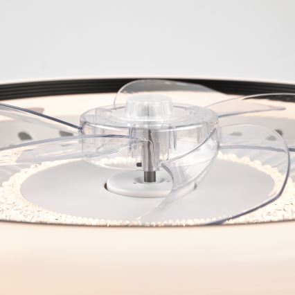 LED Dimbaar plafondlamp met ventilator GEMMA LED/37W/230V wit + afstandsbediening