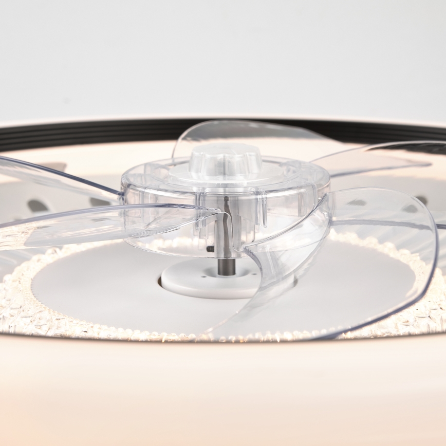LED Dimbaar plafondlamp met ventilator GEMMA LED/37W/230V wit + afstandsbediening