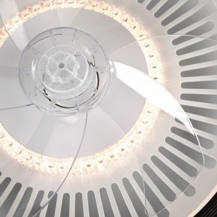 LED Dimbaar plafondlamp met ventilator GEMMA LED/37W/230V wit + afstandsbediening