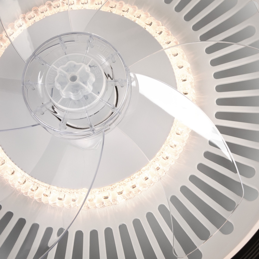 LED Dimbaar plafondlamp met ventilator GEMMA LED/37W/230V wit + afstandsbediening