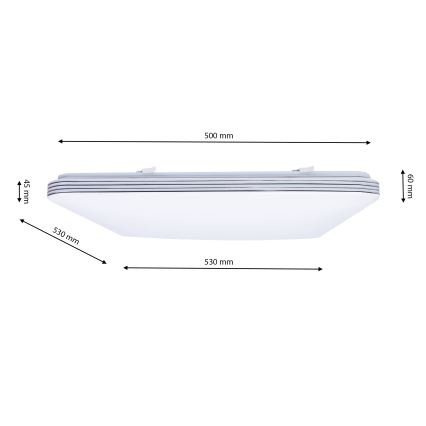 LED Plafondverlichting dimbaar PALERMO LED/72W/230V