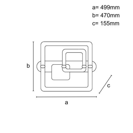 LED Plafonnier dimmable LED/140W/230V 3000-6500K + télécommande