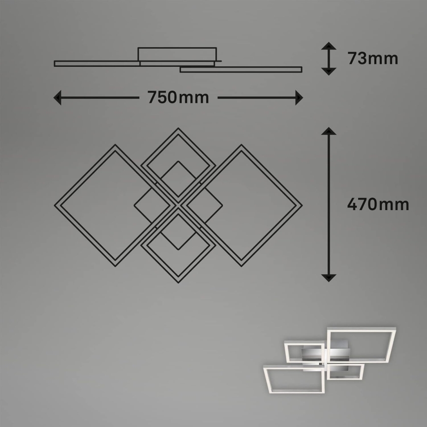 LED Plafonnier dimmable LED/42W/230V 3000K chrome mat