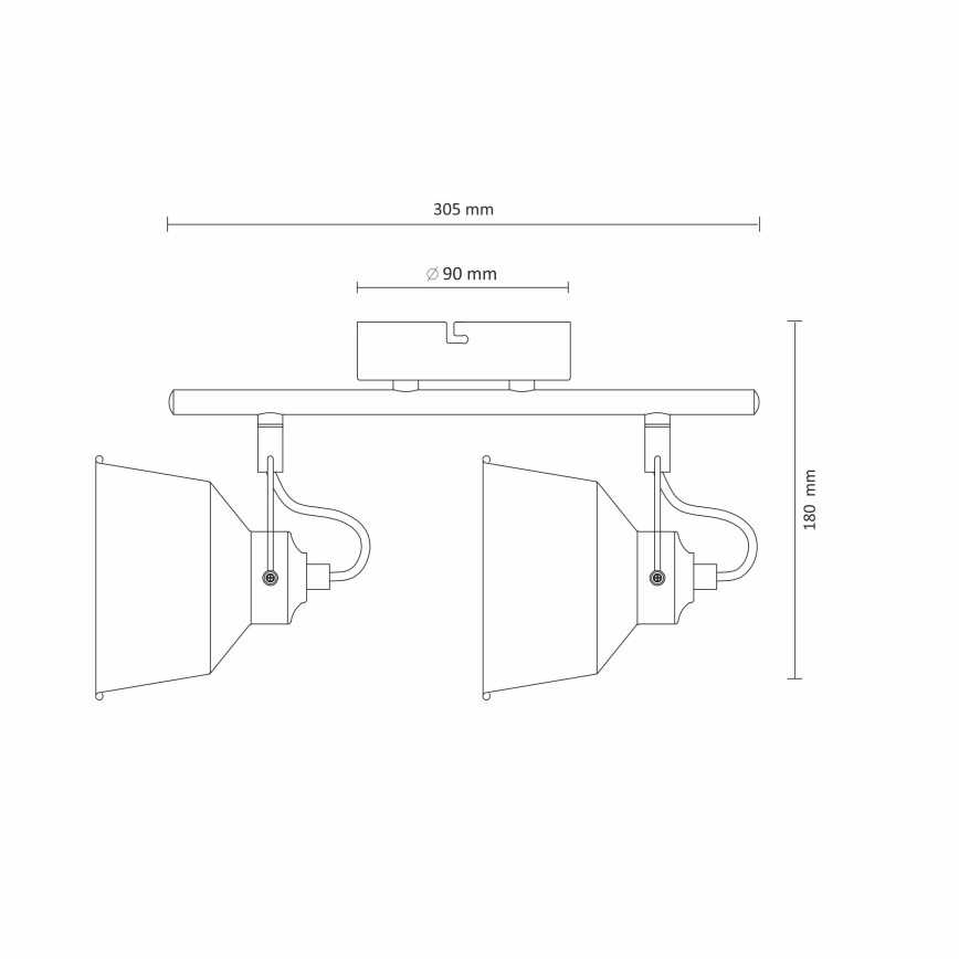 LED Plafonnière 2xE14/8W/230V