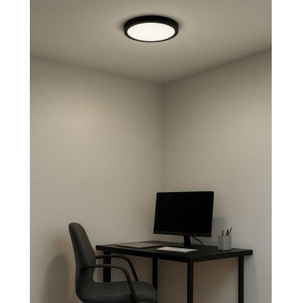 LED-plafonnière LED/18W/230V 3000/4000/6500K Ø 23 cm zwart