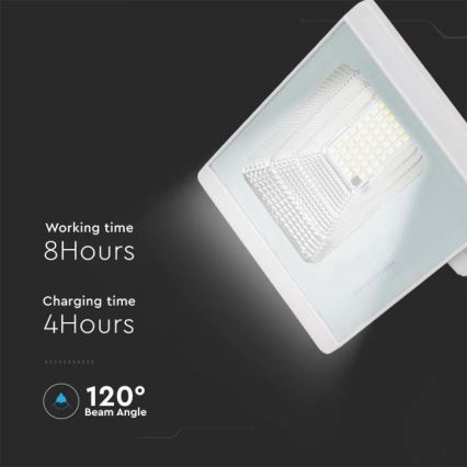 LED Projecteur solaire extérieur LED/20W/3,2V IP65 4000K + Télécommande