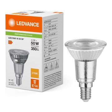 LED reflectorlamp PAR16 E14/4,5W/230V 2700K 36° - Ledvance