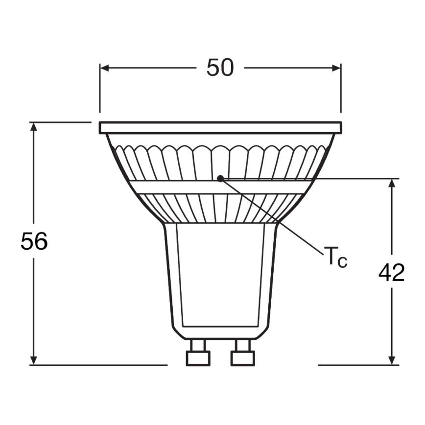 LED reflectorlamp PAR16 GU10/4,3W/230V 4000K 120° - Ledvance