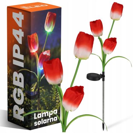 LED RGB decoratieve tuinlamp op zonne-energie 3xLED/3,7V 200 mAh IP44 tulp