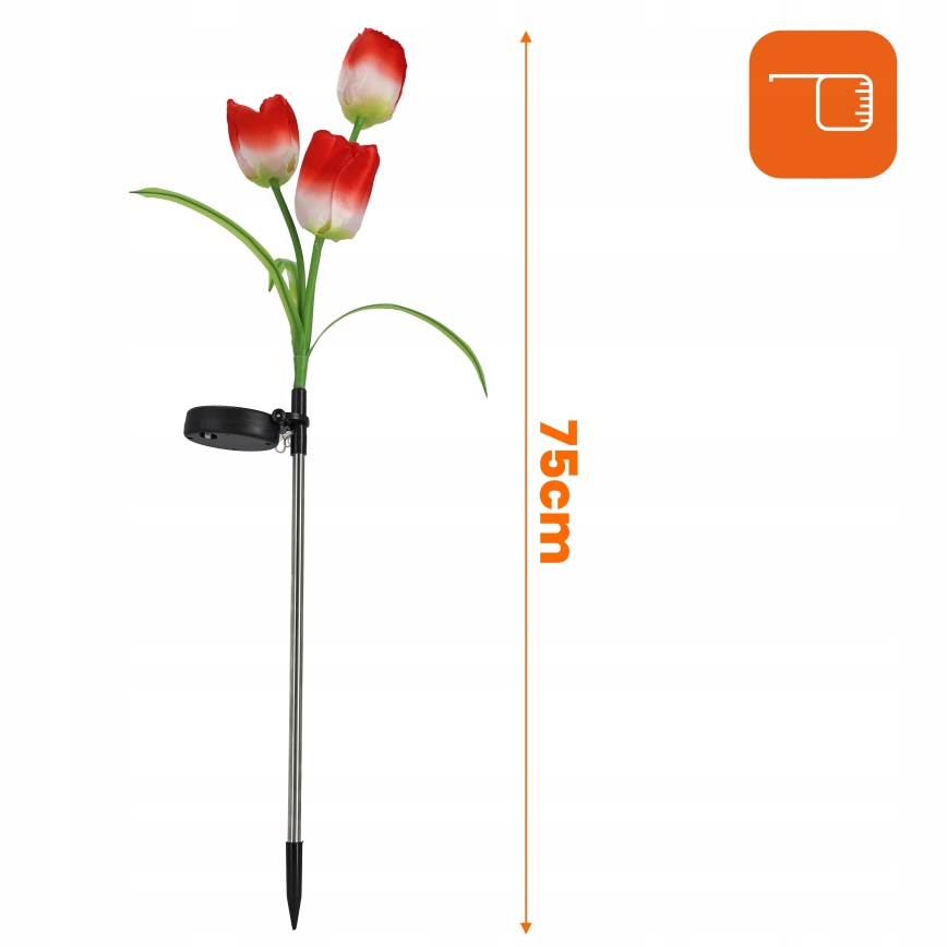 LED RGB decoratieve tuinlamp op zonne-energie 3xLED/3,7V 200 mAh IP44 tulp