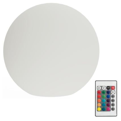 LED RGB Dimbaar buitenshuis lamp GLOBO 1xE27/8,5W/230V diameter 40 cm IP44 + afstandsbediening