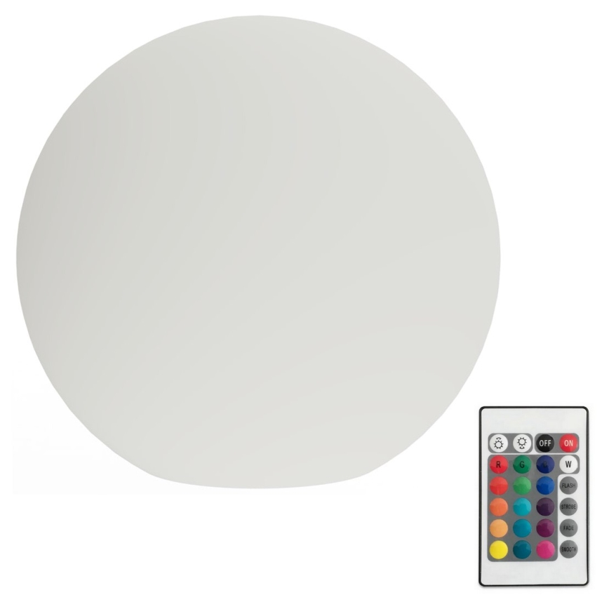 LED RGB Dimbaar buitenshuis lamp GLOBO 1xE27/8,5W/230V diameter 40 cm IP44 + afstandsbediening