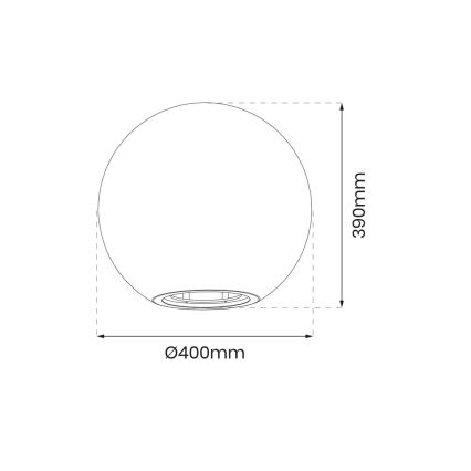LED RGB Dimbaar buitenshuis lamp GLOBO 1xE27/8,5W/230V diameter 40 cm IP44 + afstandsbediening