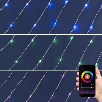 LED RGB dimbaar kerstlichtsnoer 100xLED/29 functies 10,4m
