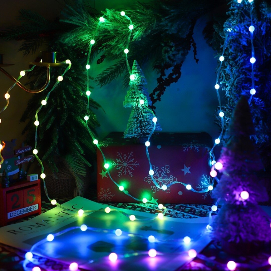 LED RGB dimbaar lichtgordijn WIZARD 400xLED/USB 2x2m + afstandsbediening