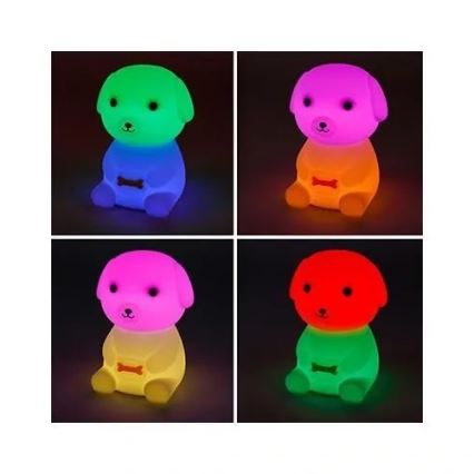LED RGBW Dimbaar oplaadbaar kinder nachtlamp LED/2,5W/5V 3000K 1200 mAh hond