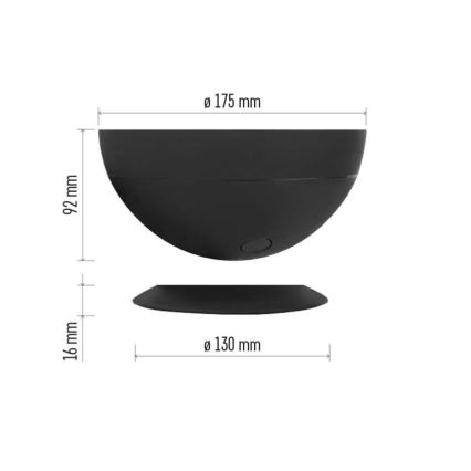 LED RGB Dimbaar tafellamp GoSmart LED/7W/230V Wi-Fi zwart