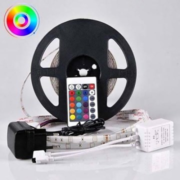 LED RGB Dimbare buitenstrip 5m LED/14W/12V IP65 + afstandsbediening