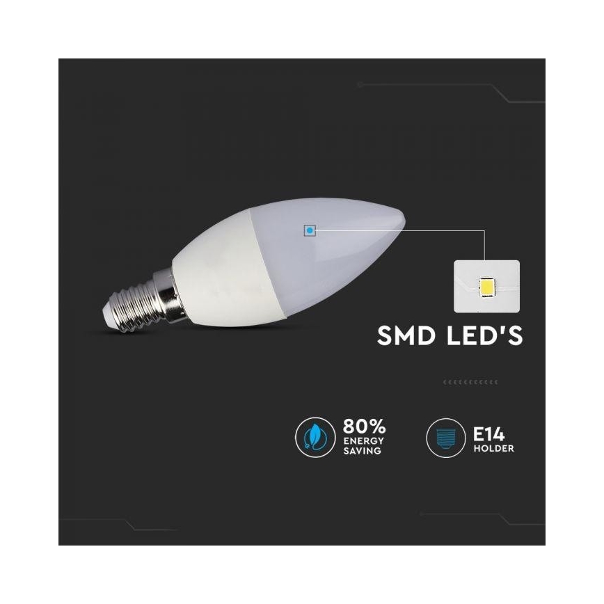 LED RGB Dimbare lamp E14 / 3,5W / 230V 6400K + afstandsbediening