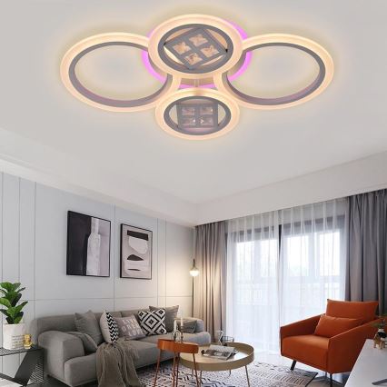 LED RGB Dimbare Opbouwlamp LED/50W/230V 3000-6500K + afstandsbediening