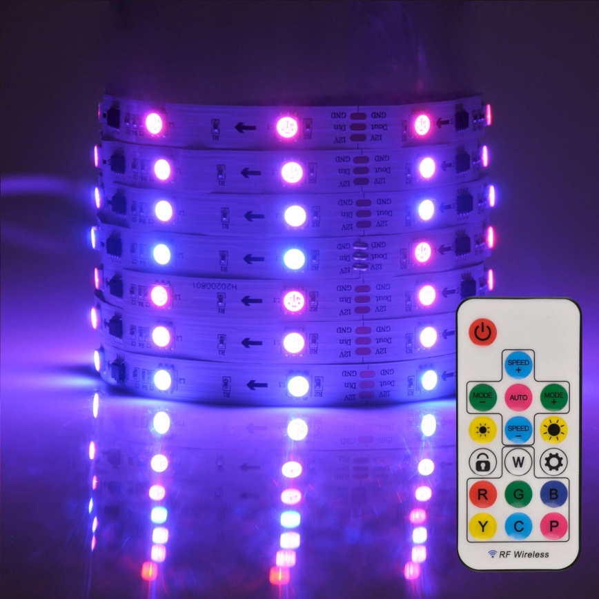 LED RGB Dimbare Strip MAGIC 2 m LED/12W/230V + Afstandsbediening
