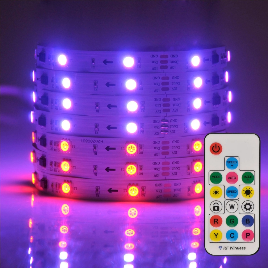 LED RGB Dimbare Strip MAGIC 2 m LED/12W/230V + Afstandsbediening