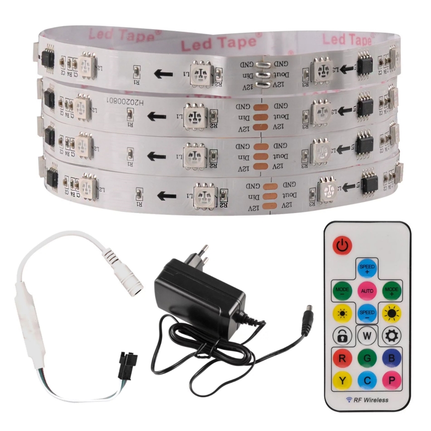 LED RGB Dimbare Strip MAGIC 2 m LED/12W/230V + Afstandsbediening