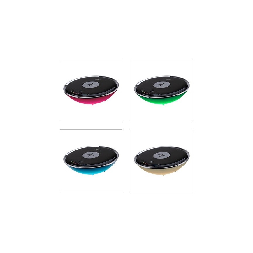 LED RGB Draadloze oplader CHARGER LED/10W/230V