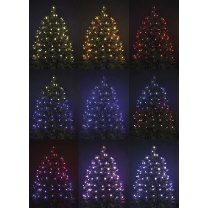 LED RGB Kerst buitenketting 160x LED / 72 standen 19m IP44 + afstandsbediening