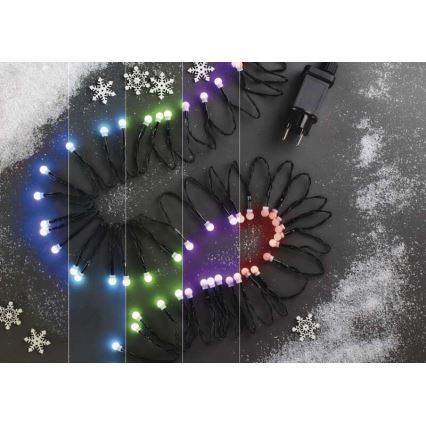 LED RGB Kerst buitenketting 96xLED/64 standen 15m IP44 + afstandsbediening