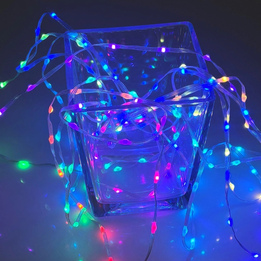 LED RGB Kerst lichtsnoer LED/10W/5V 10 m USB + afstandsbediening