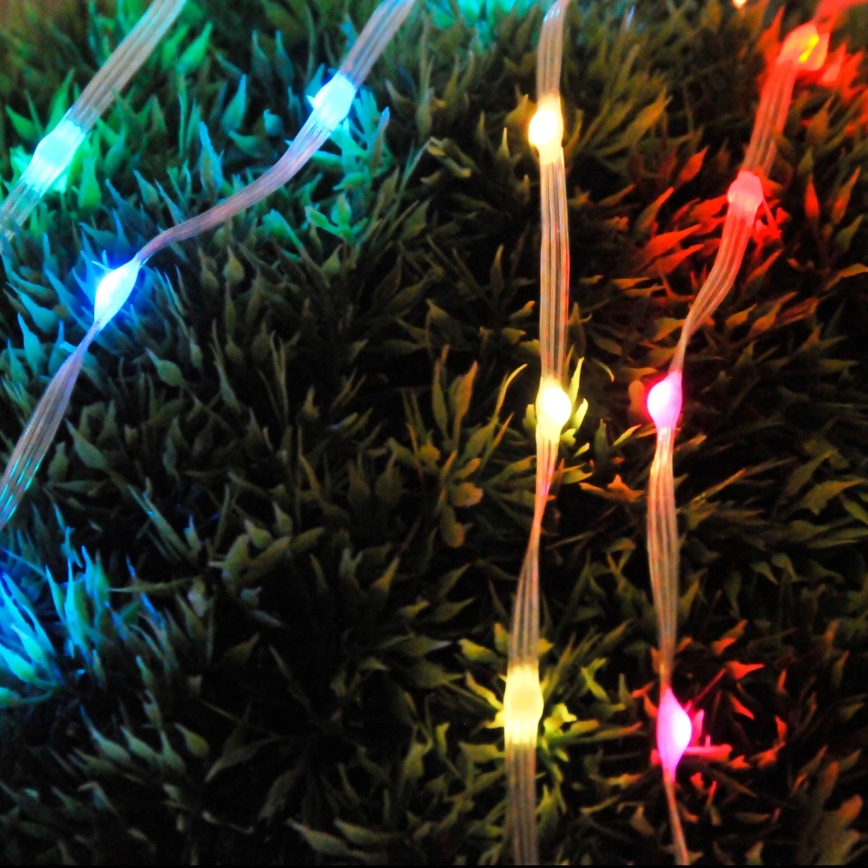 LED RGB Kerst lichtsnoer LED/10W/5V 10 m USB + afstandsbediening