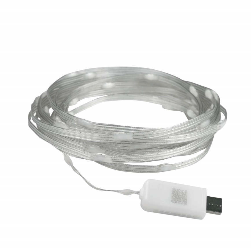 LED RGB Kerst lichtsnoer LED/10W/5V 10 m USB + afstandsbediening