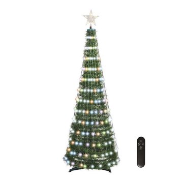 LED RGB Kerstboom met Lichtketting 304xLED/16 modi 1,8m + afstandsbediening