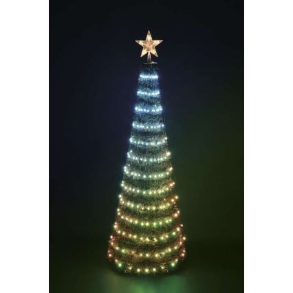 LED RGB Kerstboom met Lichtketting 304xLED/16 modi 1,8m + afstandsbediening