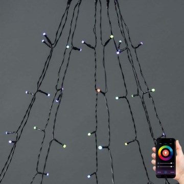 LED RGB kerstgordijn 240xLED/11 functies 8m IP65 Wi-Fi Tuya