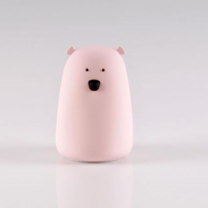 LED RGB Kinder Touchlamp BEAR LED/0,8W/5V roze + USB