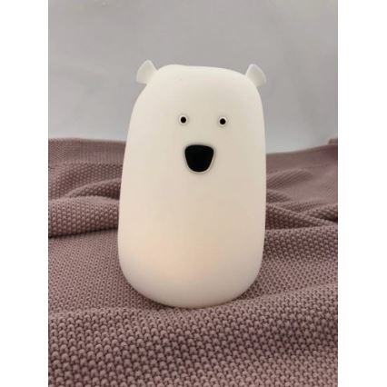 LED RGB Kinder Touchlamp BEAR LED/0,8W/5V wit + USB