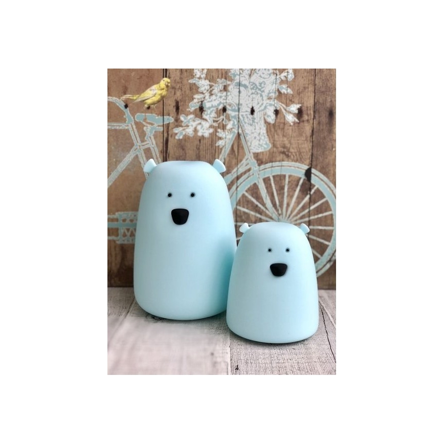 LED RGB Kinder Touchlamp BEAR LED/0,8W/5V wit + USB