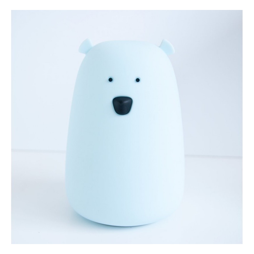 LED RGB Kinder Touchlamp BEAR LED/0,8W/5V wit + USB