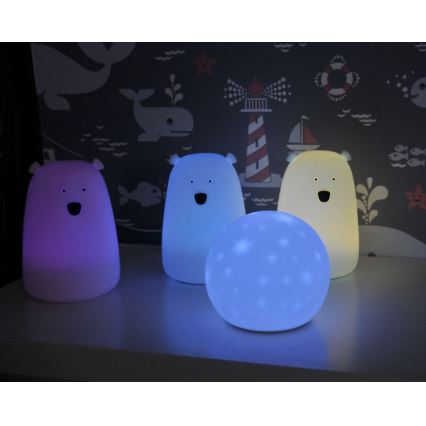 LED RGB Kinderen aanraken klein lamp BEAR LED/0,8W/5V blauw