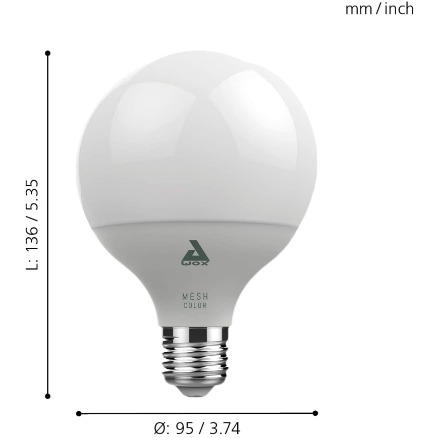 LED RGB Lamp dimbaar CONNECT E27/13W - Eglo