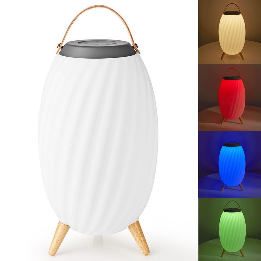 LED RGB Oplaadbaar tafellamp met een luidspreker 60W/2200 mAh IPX5