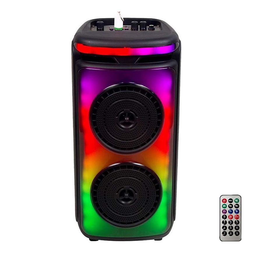LED RGB Oplaadbare luidspreker met een microfoon 400W/2400 mAh + afstandsbediening