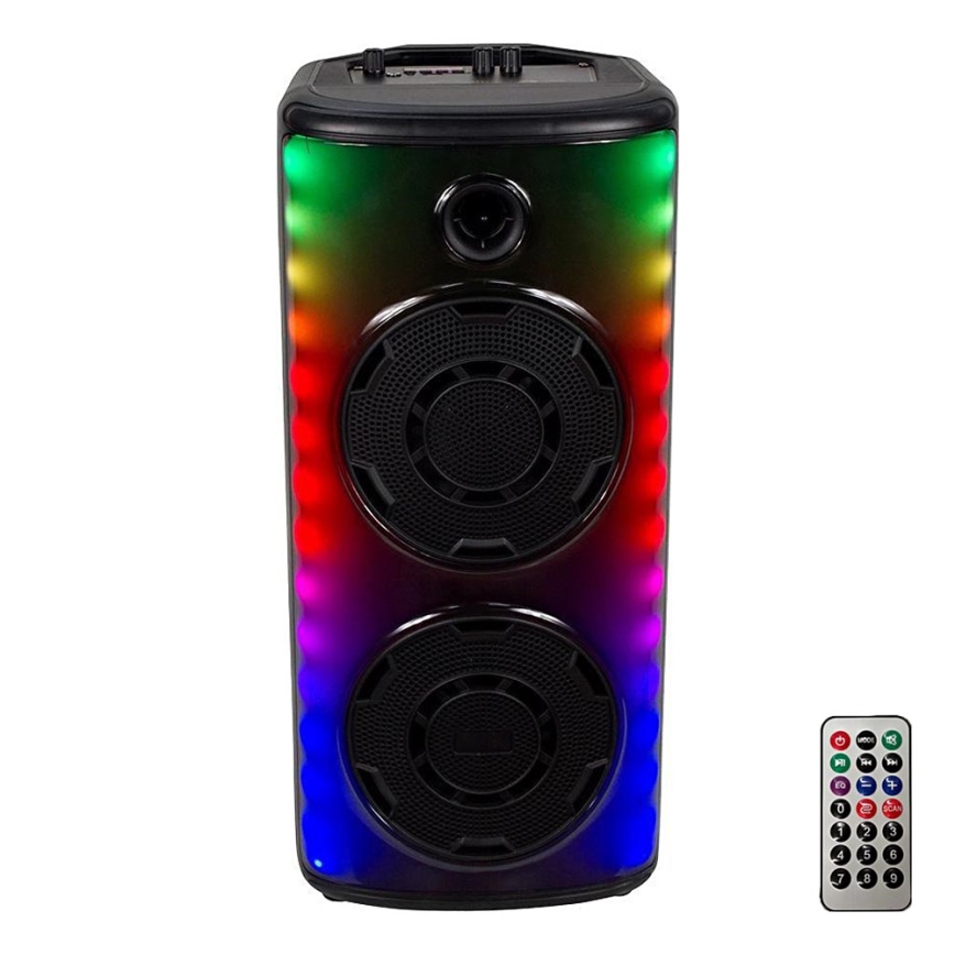 LED RGB Oplaadbare luidspreker met een microfoon 600W/2400 mAh + afstandsbediening