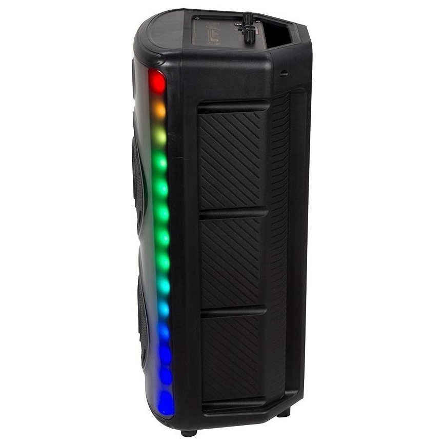 LED RGB Oplaadbare luidspreker met een microfoon 600W/2400 mAh + afstandsbediening